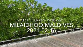 Milaidhoo Maldives water villa 106 with pool [upl. by Idnat11]