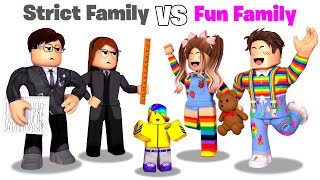 Roblox STRICT Family vs FUN Family 📝👪💖 [upl. by Zerat]