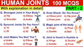 human joints mcqs quiz  part 2  Human joints mcqs quiz with answers  skeleton mcqs [upl. by Koerner]