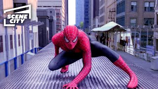 SpiderMan 2 Doc Ock Train Fight Scene ALFRED MOLINA TOBEY MAGUIRE 4K HD CLIP  With Captions [upl. by Akirdnuhs]