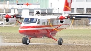 DHC6 Twin Otter  Swiss T741  Take Off at Airport BernBelp [upl. by Ennayrb608]