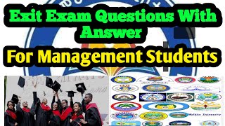 Exit Exam Questions For Management Students [upl. by Henarat42]