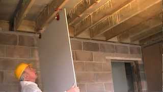 How to Fit Plasterboard to Ceilings The Easy Way To Hang and Attach Drywall  Ceiling Boards [upl. by Glendon883]