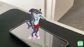 Image Tracking AR for ArtCebolas Decentraland Lifeguard Shark Skin [upl. by Ambur]