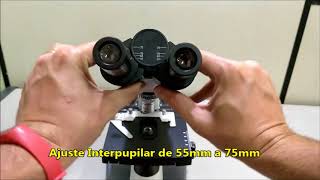 Microscópio Biológico Binocular  DI136B  Digilab Laboratório [upl. by Latoye291]