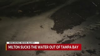 Hurricane Milton sucks water out of Tampa Bay [upl. by Zaneski]