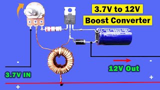 Make DIY Boost converter 37v to 12v Step up voltage adjustable converter [upl. by Skelton]