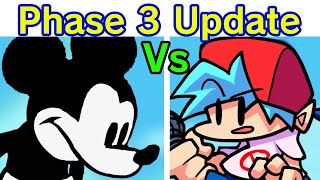 Friday Night Funkin VS Mickey Mouse 3rd Phase Update FNF Mod Sunday Night Happy Smile Horror [upl. by Nomad]