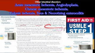 Acute amp chronic mesenteric ischemia Angiodysplasia colonic ischemia ileus amp Necrotizing enterocol [upl. by Aniratac387]