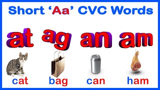 Learn to READ CVC Words  Short A Sound  Letter A Blending  Learning Step By Step [upl. by Ahsyekat]