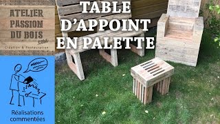 REALISER UN SALON DE JARDIN EN PALETTE  UNE PETITE TABLE [upl. by Lashoh]