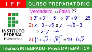 IFF 🔴 Curso Preparatório 202425 de MATEMÁTICA IFFluminense Técnico Integrado ao Médio BoraIF [upl. by Princess69]