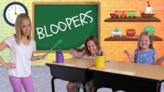 Silly Toy School BLOOPERS with Addy and Maya [upl. by Adnawahs]