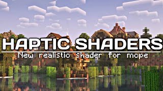 TOP 1 SHADER MCPE 119  HAPTIC SHADER 🥰New Update  SUPPORT RENDER DRAGON 🔥 [upl. by Ahsikam]