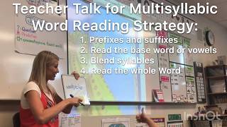 Multisyllabic Word Reading Strategy Video 2nd Grade Text [upl. by Fitton]