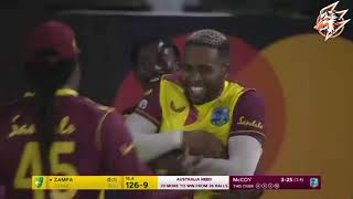 Obed McCoy take 4 wicket vs australiya  cricket [upl. by Madelina626]