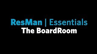 The BoardRoom  ResMan Property Management Software [upl. by Epolenep]