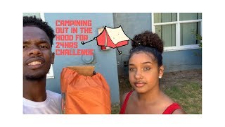 Camping out in Nipsey Hussles hood for 24HRS CHALLENGE with CORIE RAYVON [upl. by Alit]