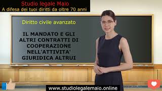 Il mandato e gli altri contratti di cooperazione nellattività giuridica altrui [upl. by Eli]