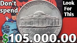 this rare error coin Jefferson Five Cents 2000 p worth 105000  coin worth money [upl. by Natsuj]