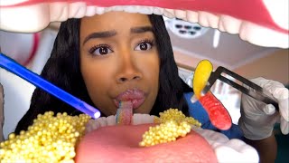 ASMR Dentist Cleans Your Teeth amp Eats The Candy Out Of It Part 2🦷🍫ASMR Dentist Roleplay [upl. by Kus]