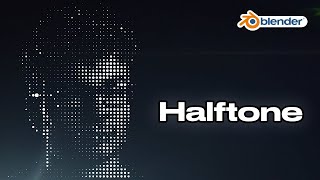 How to create the HALFTONE Effect in Blender Geometry Nodes setup  FREE DOWNLOAD [upl. by Itraa816]