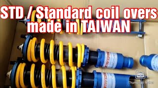 unbox standard coilovers made in taiwan REBUILDABLE adjustable damp amp height for honda civic eg [upl. by Nena]