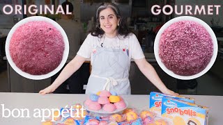 Pastry Chef Attempts to Make Gourmet Sno Balls  Gourmet Makes  Bon Appétit [upl. by Oyr353]