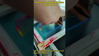 Silicone screen printing CMYK glossy magic effectprinting [upl. by Derwin]