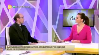 Entrevista en 13 Televisión a D Javier Prades Rector de la Universidad Eclesiástica San Dámaso [upl. by Ynnatirb]