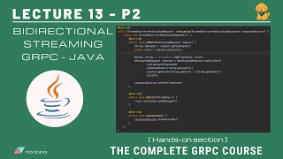 gRPC 132 Implement bidirectionalstreaming gRPC  Java [upl. by Hazard]