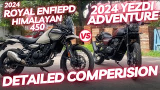 Finally The All New 2024 Royal Enfield Himalayan 450 VS Yezdi Adventure 2024 Detailed Comparison ​⁠ [upl. by Kirkpatrick595]