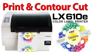 Primera LX610e Print amp Contour Cut Colour Label Printer [upl. by Acireit649]