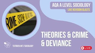 Theories of Crime amp Deviance  AQA A Level Sociology Revision for 2024 [upl. by Stark]