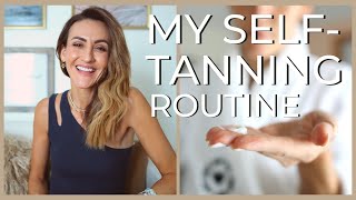 SELF TANNING FOR BEGINNERS  MY TANNING ROUTINE 2021 [upl. by Nillok]