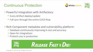 Webinar Its time to Trust your software with JFrog Xray and WhiteSource [upl. by Bellew]