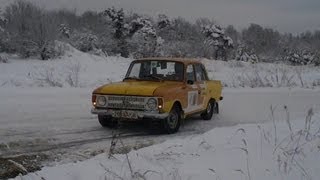 ►Москвич 412 Иж  Moskvich Izh  1500 cc 75 HP  Winter Rally Sprint 2013 VIDEO HD [upl. by Salkin]