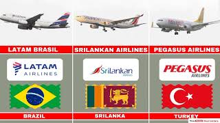 Airlines From Different Countries  Data World Info [upl. by Yanrahs]