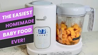 Grownsy AllinOne Baby Food Maker The Easiest way to make homemade baby food [upl. by Tobey]