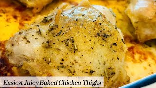 Incredibly Delicious and Easy Juicy baked Chicken Thighs [upl. by Jarietta623]