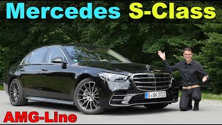 new Mercedes SClass AMGLine S500 FULL REVIEW with Autobahn and night driving V223 2022 [upl. by Nylg]