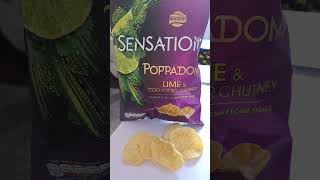 WALKERS SENSATIONS POPPADOMS LIME amp CORIANDER CHUTNEY snacks india crisps [upl. by Cerf]