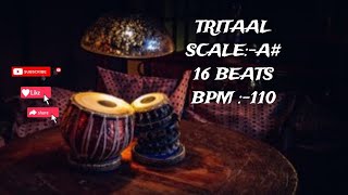 scale A  tanpura with tabla 16 beats trital  Degital sound quality bpm 110 [upl. by Kristof]