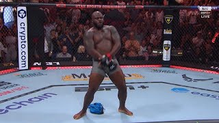 DERRICK LEWIS KNOCKS OUT HIS OPPONENT WITH A FLYING KNEE AND TAKES HIS PANTS OFF [upl. by Sanger]