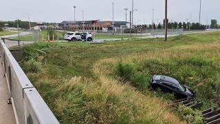 Driver plows through fence stops short of Lincoln’s Oak Creek [upl. by Luahs896]