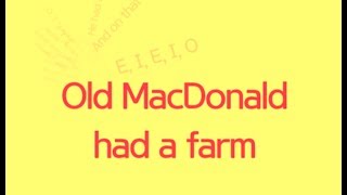 Old MacDonald Had A Farm Lyrics Only [upl. by Barta]