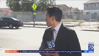 KTLA live shot on hitandrun interrupted by car wreck [upl. by Idorb592]