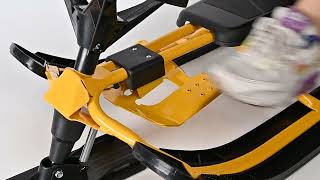 Snow Racer Sled Ski Slider with Steering Wheel Twin Brakes Snow Bike Sled  PHAT™ [upl. by Crowe]