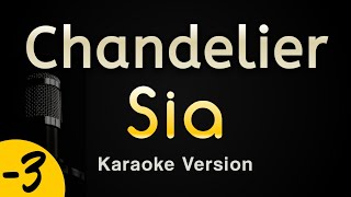 Chandelier  Sia Karaoke Songs With Lyrics  Lower Key [upl. by Nodle]