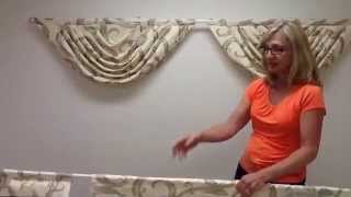 How to hang 3 swags with jabots on a double curtain rod [upl. by Abdulla]